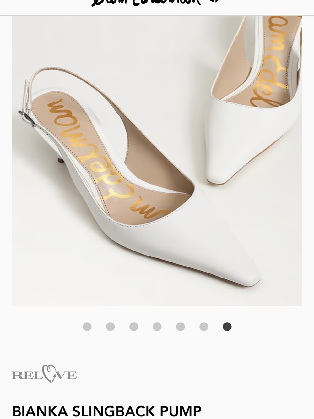 Sam Edelman Bianka Slingback Pump in White